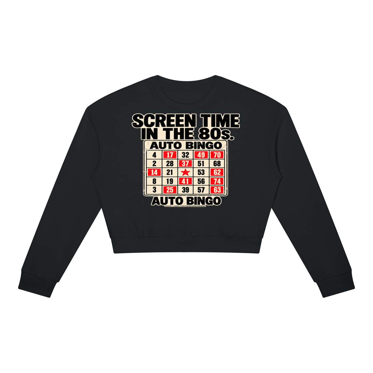80's Screentime Crop Sweatshirt