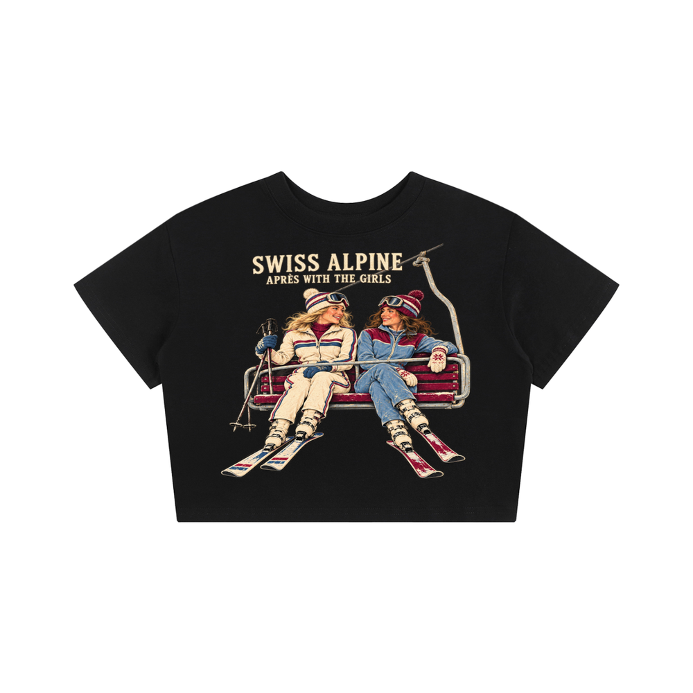 APRES WITH THE GIRLS CROP TEE