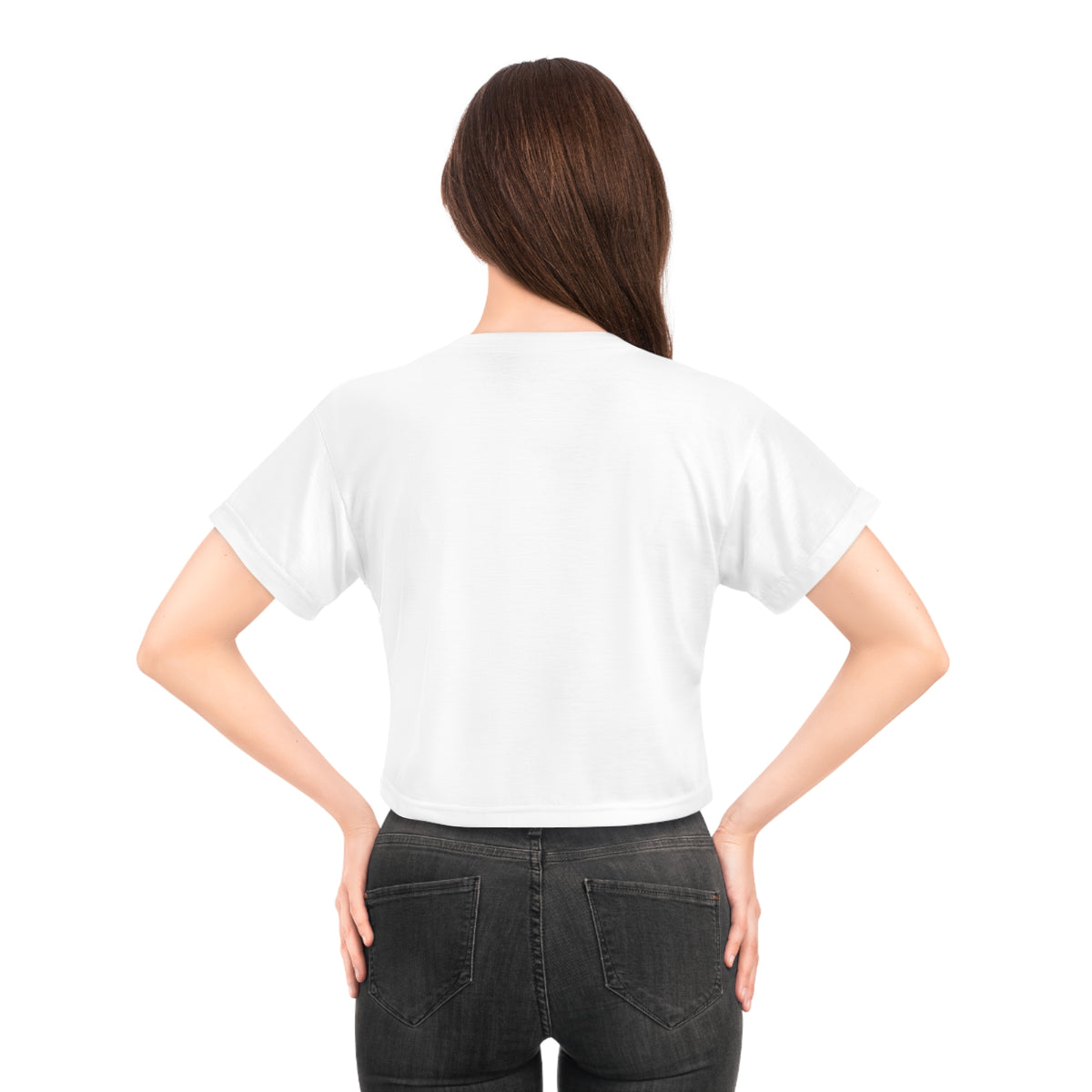 Crop Tee — Minimal Script "strindrip" Cropped T-Shirt