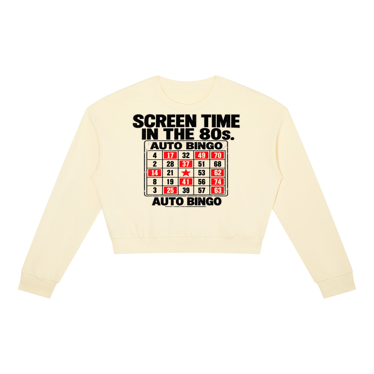 80's Screentime Crop Sweatshirt