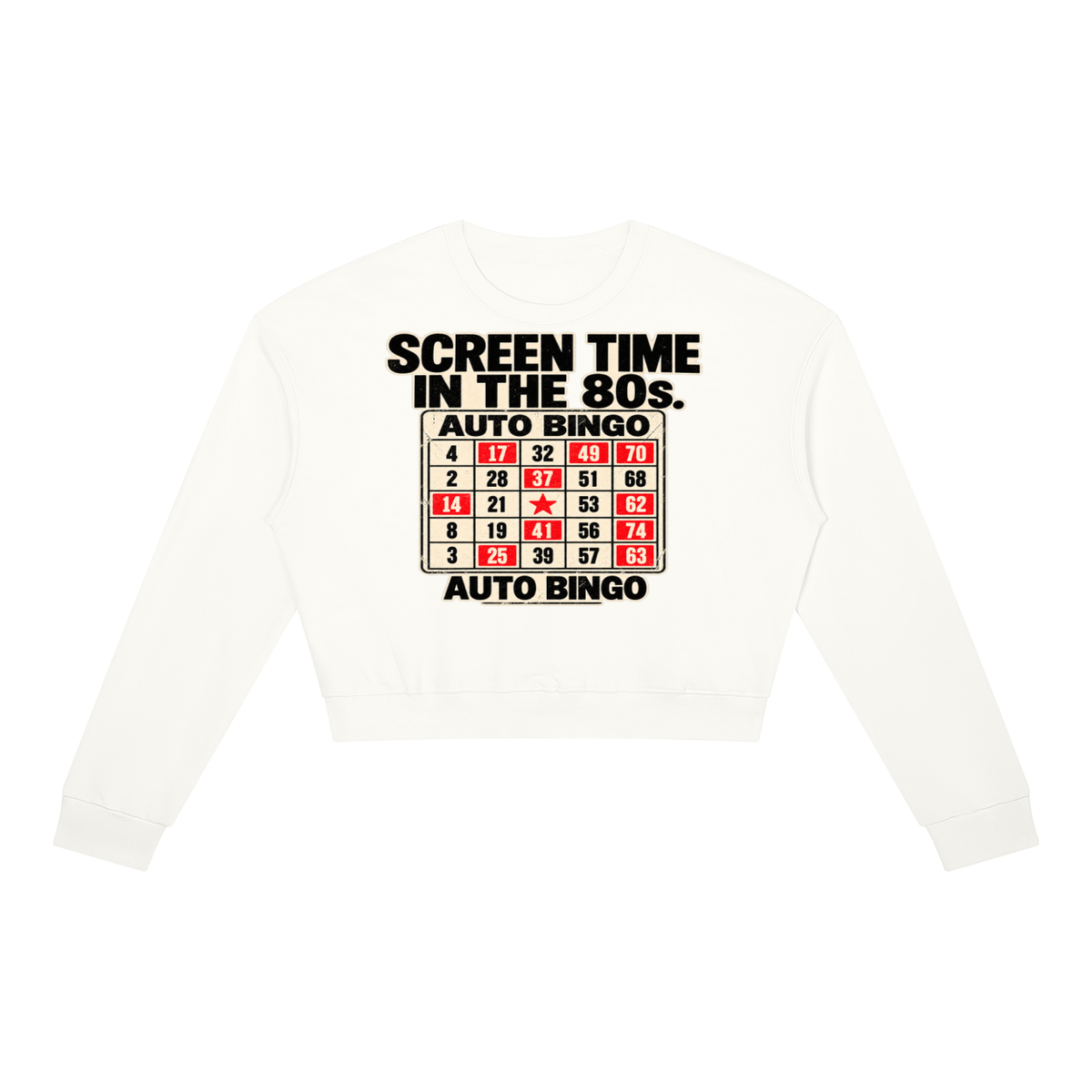 80's Screentime Crop Sweatshirt