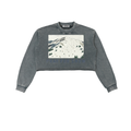 PRAY FOR SNOW CROPPED SWEATSHIRT