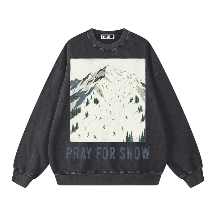 PRAY FOR SNOW OVERSIZED SWEATSHIRT