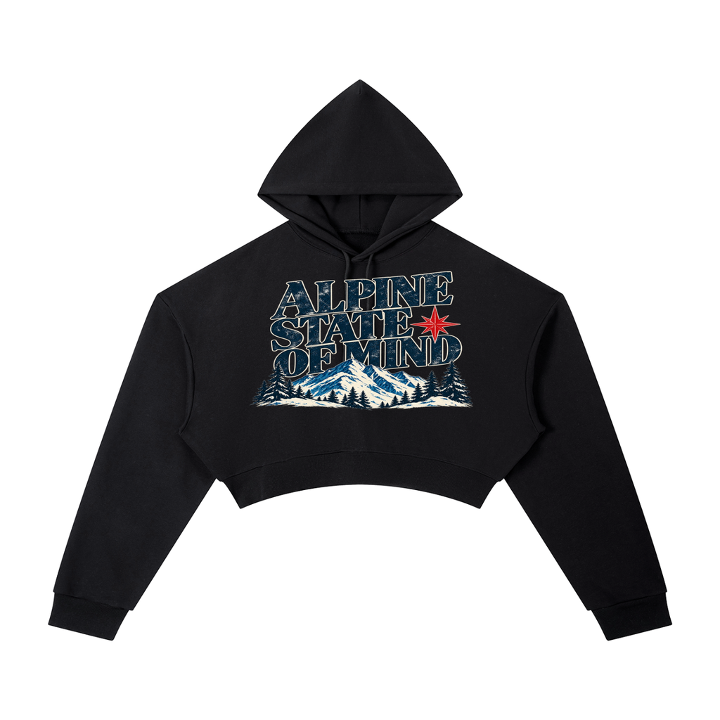 ALPINE STATE OF MIND CROPPED HOODIE