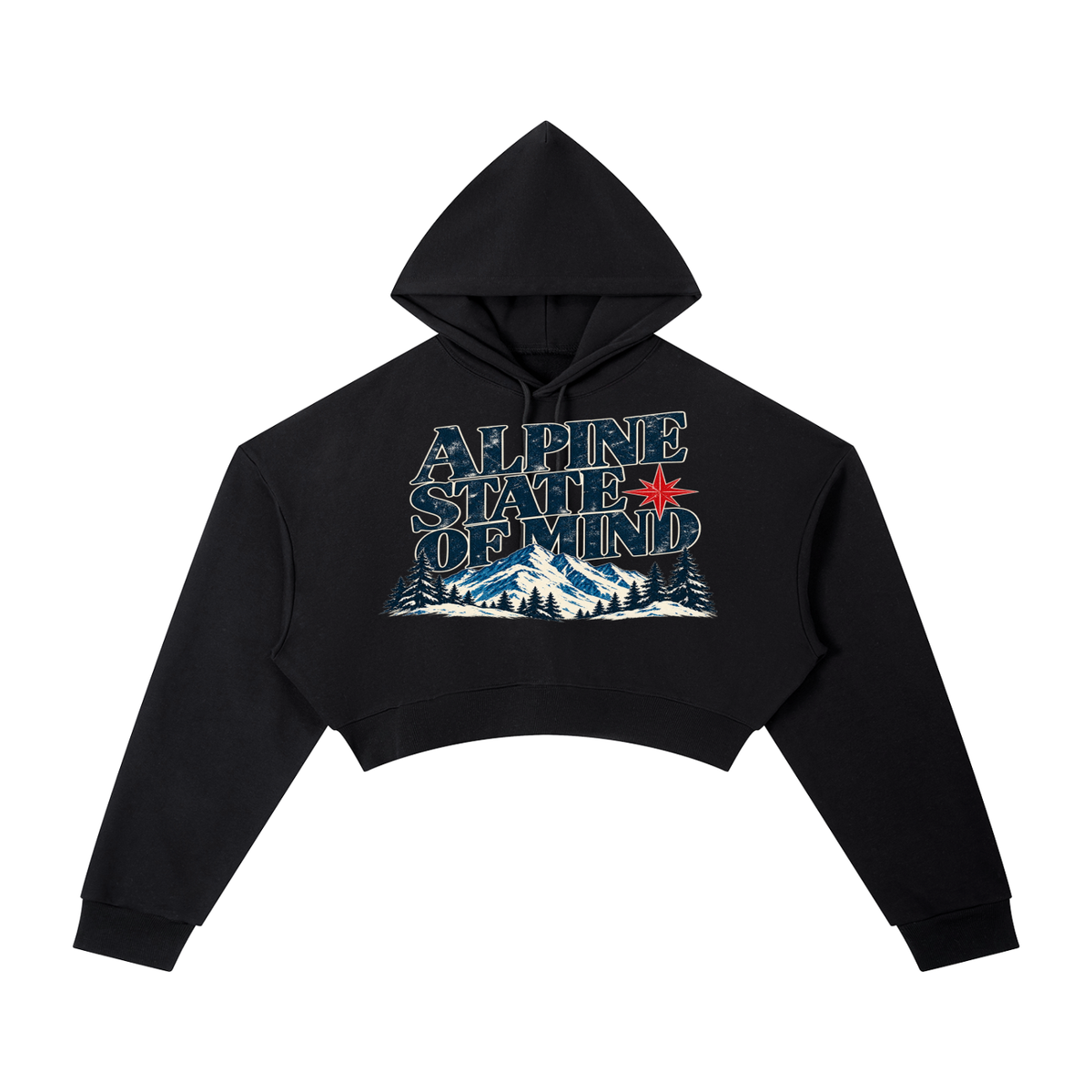 ALPINE STATE OF MIND CROPPED HOODIE