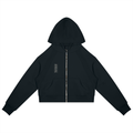 THE JET-SETTER CROPPED ZIP-THROUGH HOODIE
