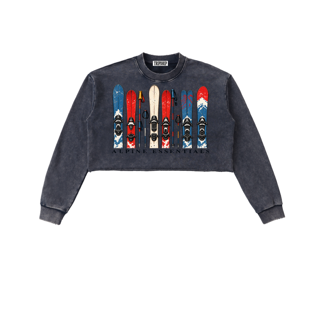 ALPINE ESSENTIALS CROPPED SWEATSHIRT
