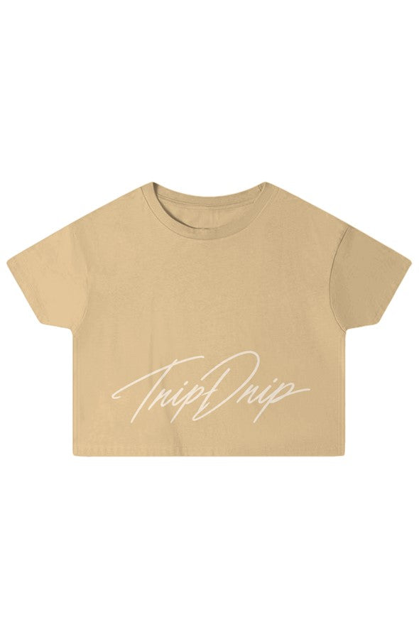 Priority Boarding Crop Top Gold Latte