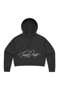 Priority Boarding Crop Hoodie Black