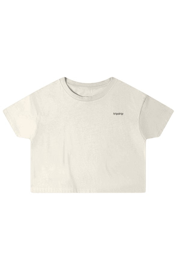 The Back Story Crop Top Vintage White White
