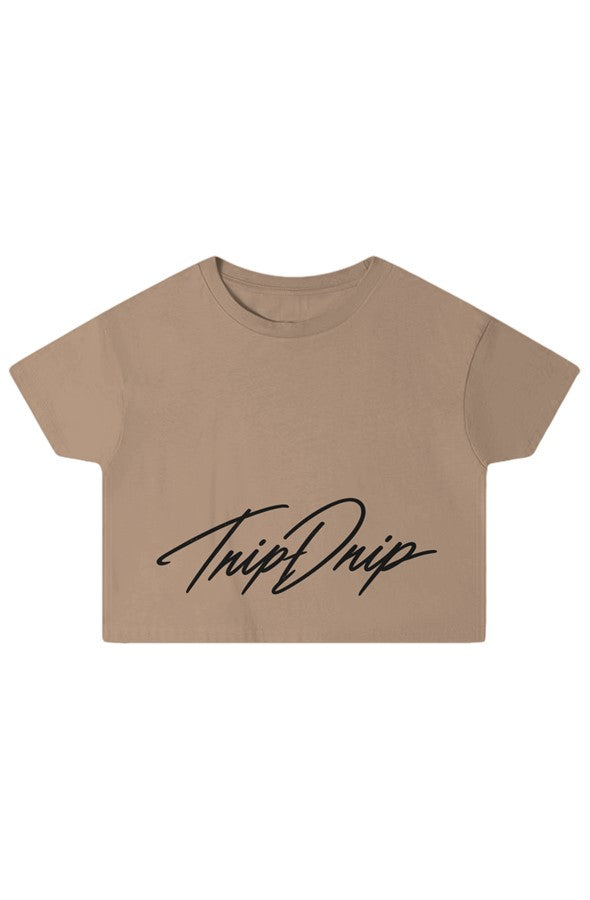 Priority Boarding Crop Top Vintage White White