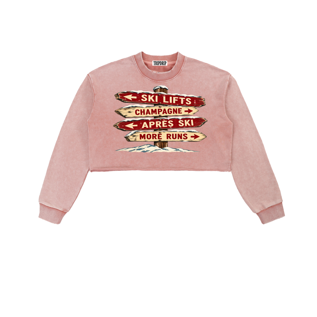 WHICH WAY APRÈS? CROPPED SWEATSHIRT
