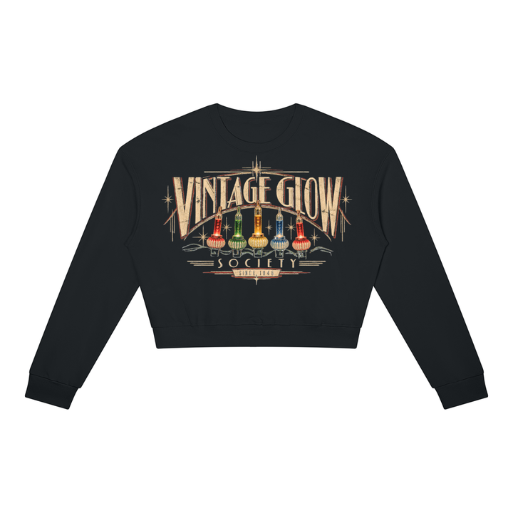 VINTAGE GLOW SOCIETY CROP SWEATSHIRT