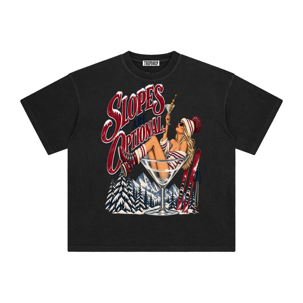 SLOPES ARE OPTIONAL TEE