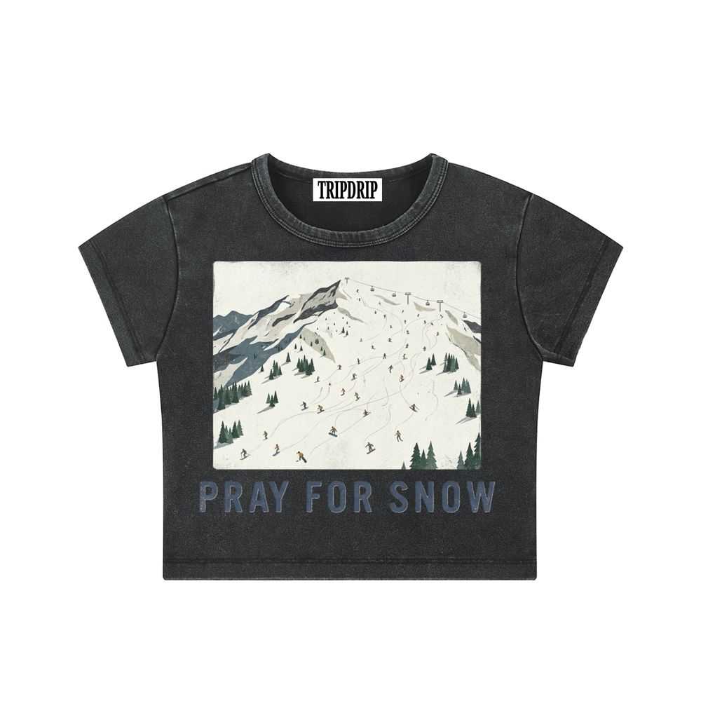 Snow Washed Crop Top