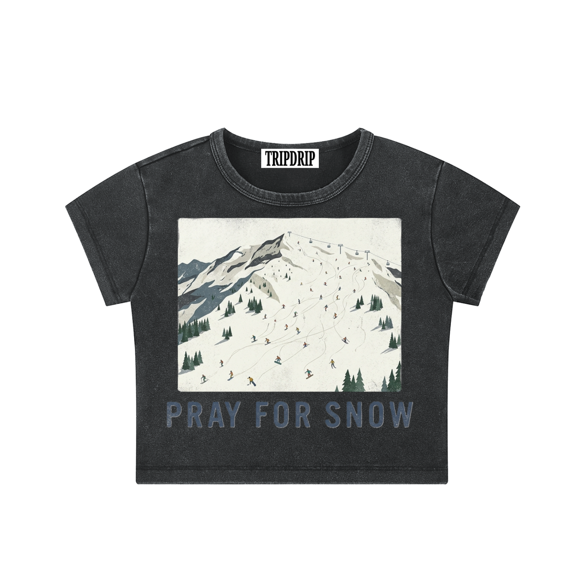 Snow Washed Crop Top