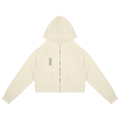 THE JET-SETTER CROPPED ZIP-THROUGH HOODIE