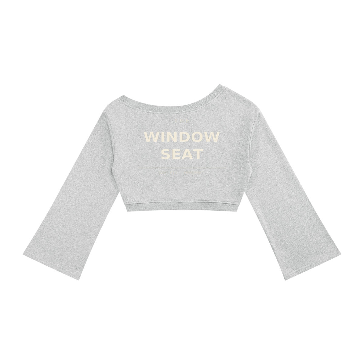 THE WINDOW SEAT OFF SHOULDER CROP SWEATSHIRT