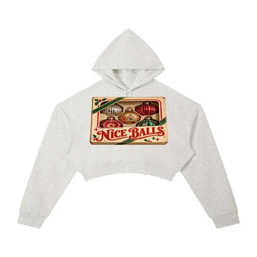 NICE BALLS CROP HOODIE