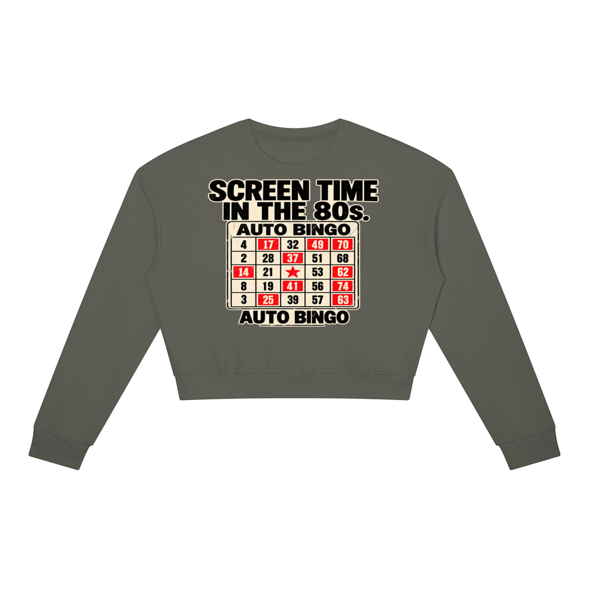 80's Screentime Crop Sweatshirt
