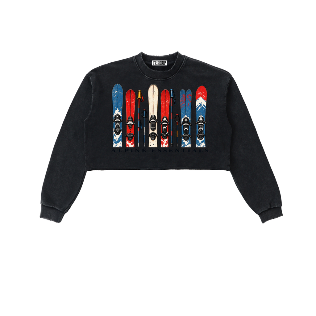 ALPINE ESSENTIALS CROPPED SWEATSHIRT