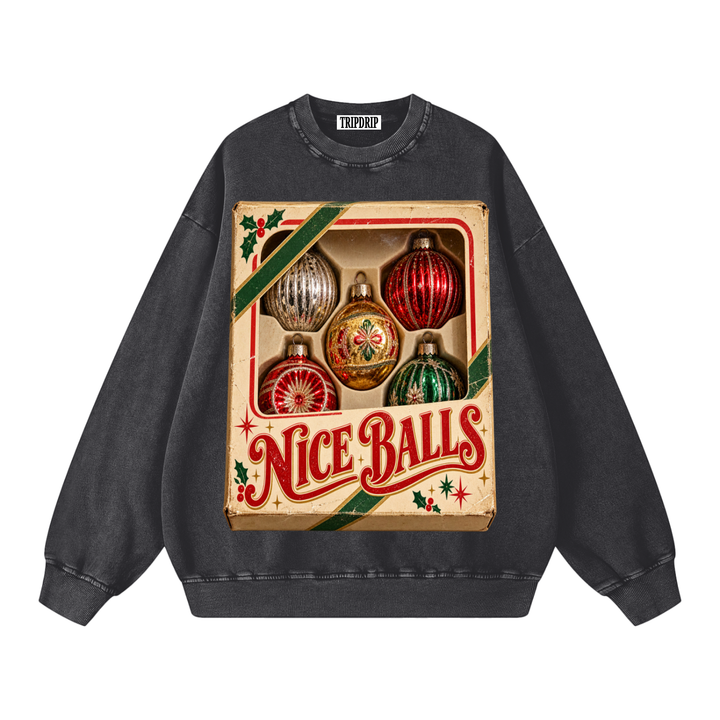 NICE BALLS OVERSIZED SWEATSHIRT