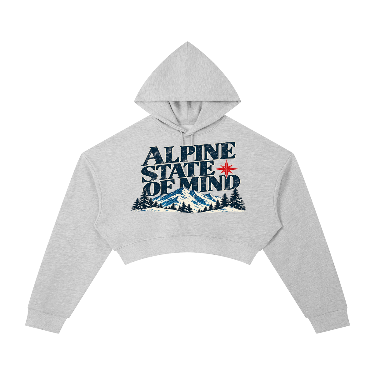 ALPINE STATE OF MIND CROPPED HOODIE