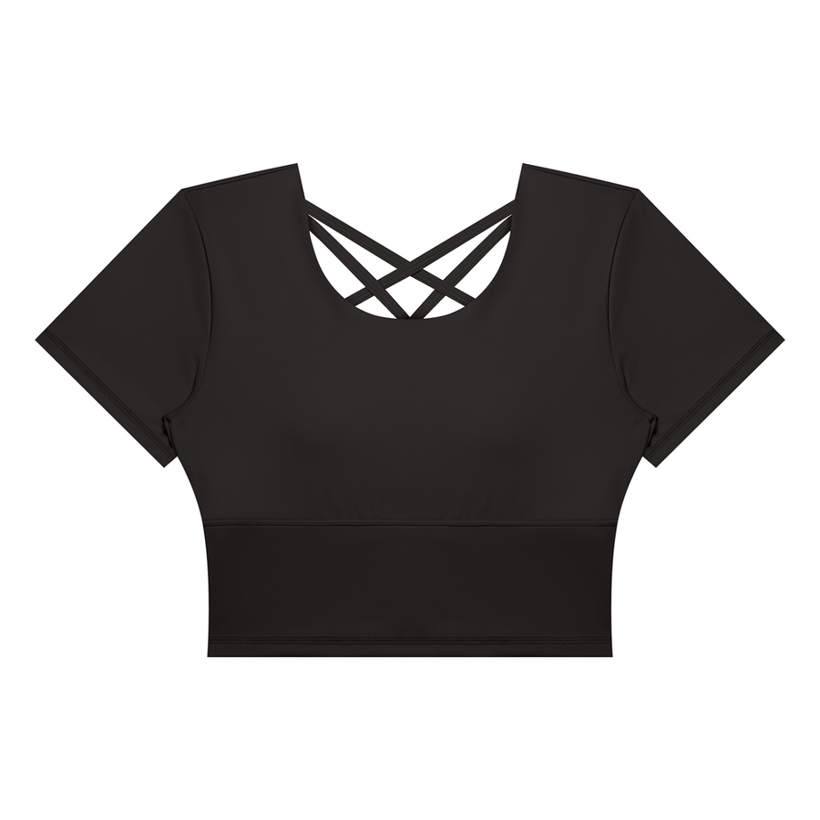 THE TAKEOFF CROP YOGA TOP