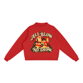 ALL BLOW. NO SHOW. MOCK NECK SWEATSHIRT