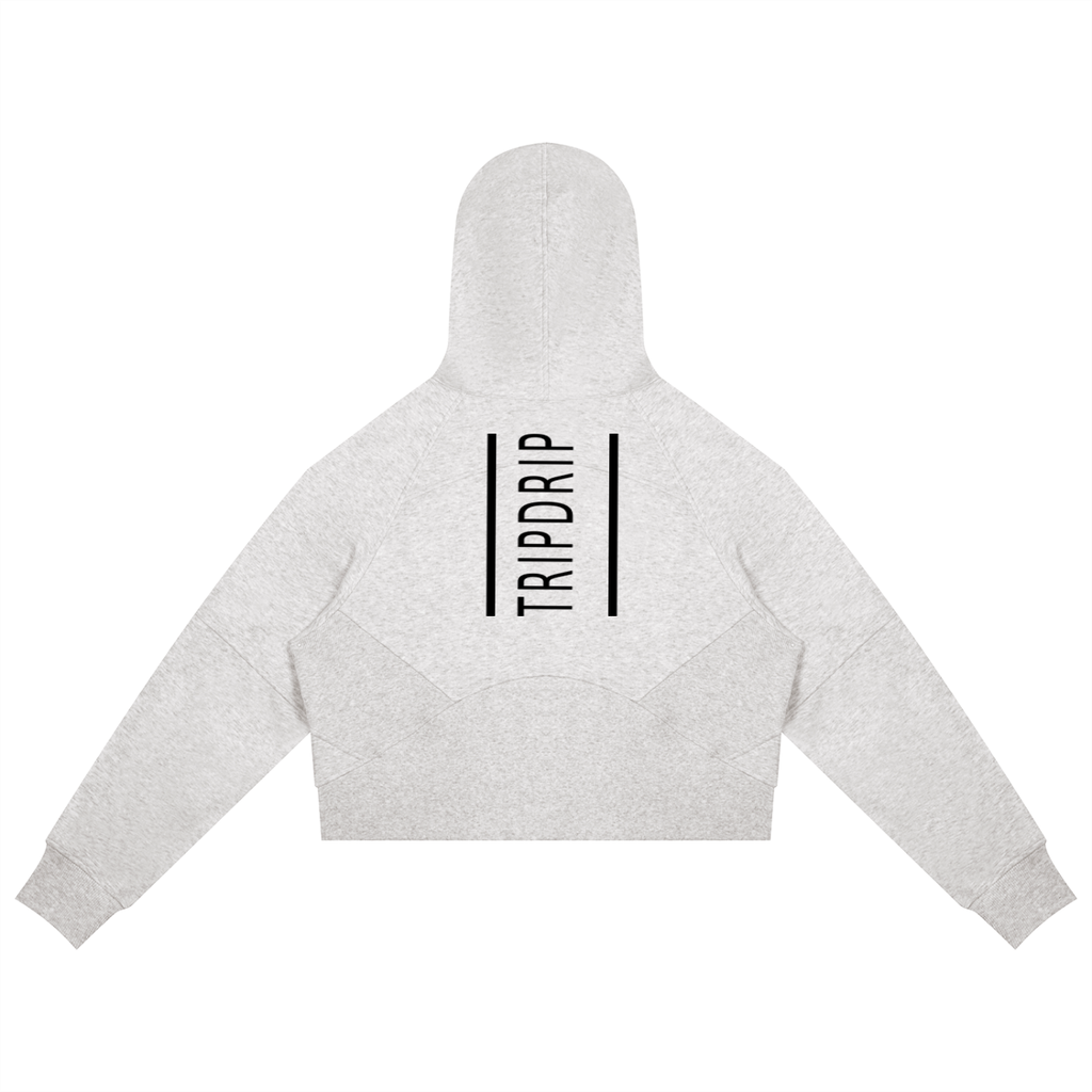 THE JET-SETTER CROPPED ZIP-THROUGH HOODIE