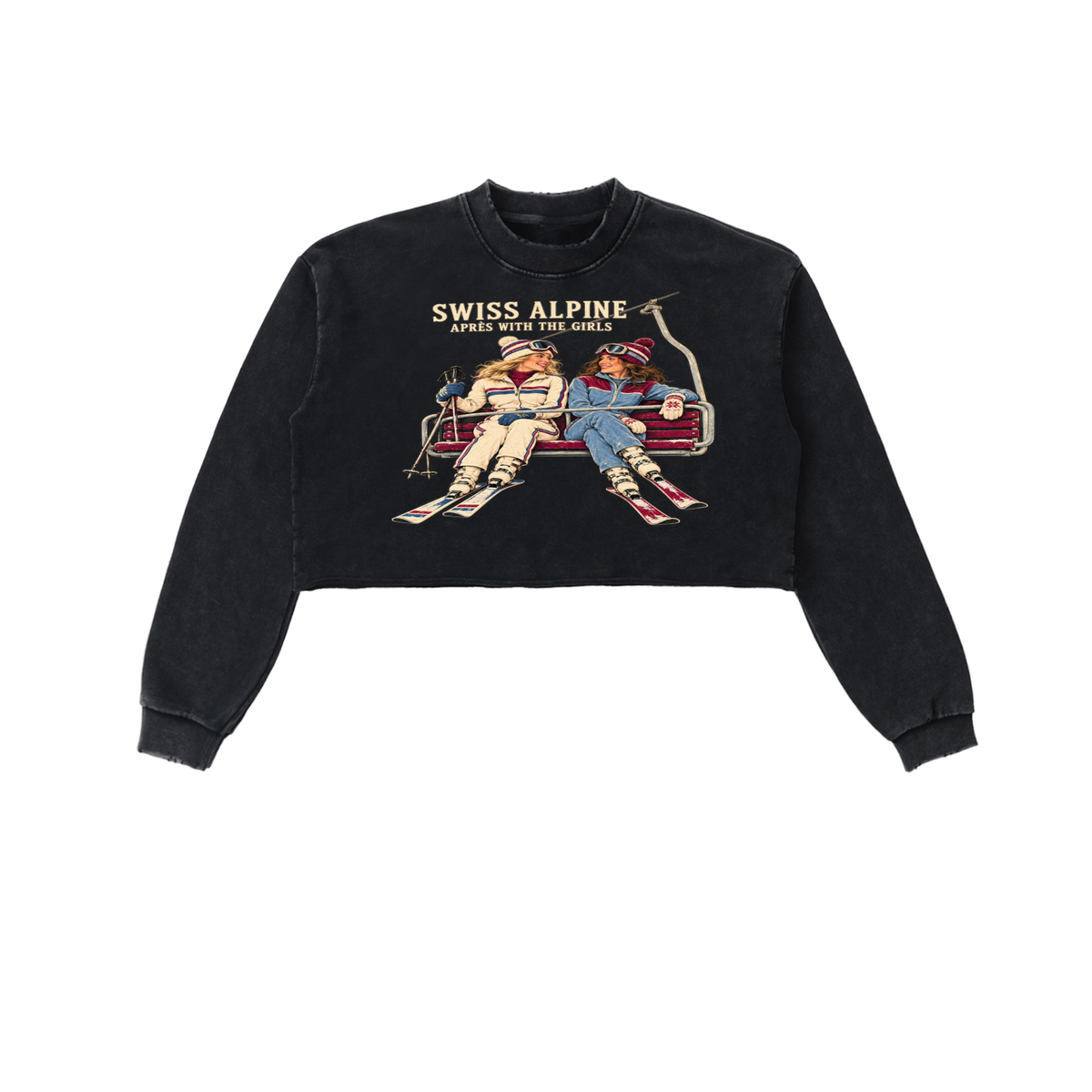 APRES WITH THE GIRLS CROP SWEATSHIRT