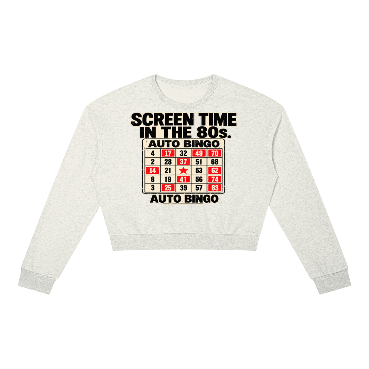 80's Screentime Crop Sweatshirt