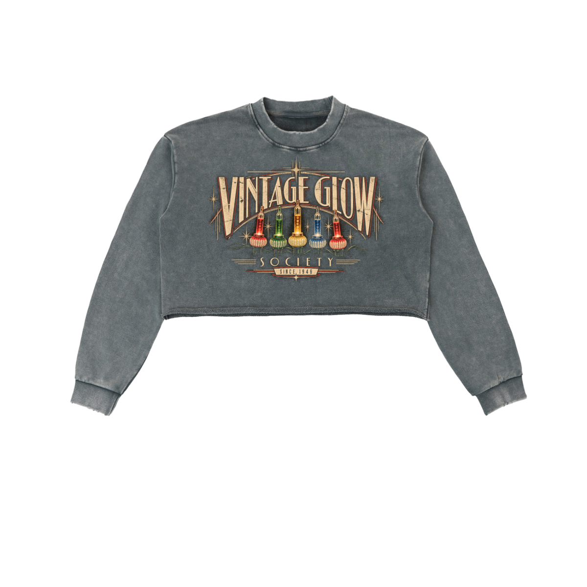 VINTAGE GLOW CROP SWEATSHIRT
