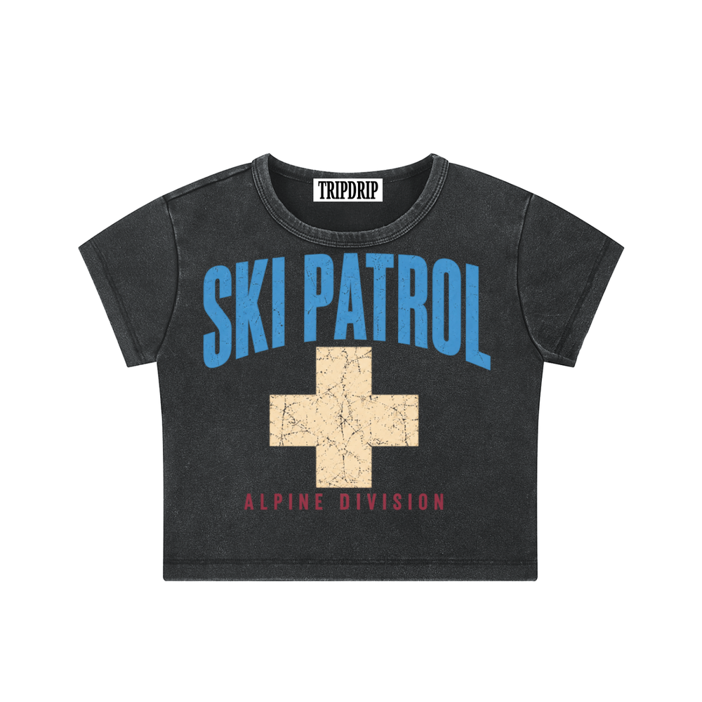 SKI PATROL CROP TEE